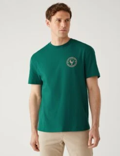 Pure Cotton Golf Ball Graphic T-Shirt