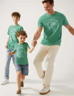 Pure Cotton Cactus Print T-Shirt -Marksandspencer Sale Store SD 03 T28 2072M ZO X EC 3