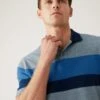 Pure Cotton Double Knit Striped Polo Shirt -Marksandspencer Sale Store SD 03 T28 3347M L9 X EC 0