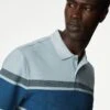 Pure Cotton Striped Double Knit Polo Shirt 10 Pure Cotton Striped Double Knit Polo Shirt -Marksandspencer Sale Store SD 03 T28 3364M E4 X EC 0