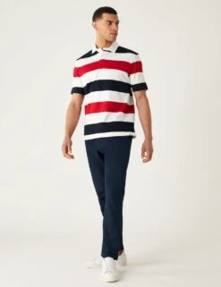 Men's Pure Cotton Striped Rugby Shirt -Marksandspencer Sale Store SD 03 T28 5607M F4 X EC 2