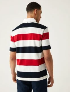 Men's Pure Cotton Striped Rugby Shirt -Marksandspencer Sale Store SD 03 T28 5607M F4 X EC 3