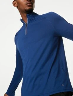 Half Zip Long Sleeve Top -Marksandspencer Sale Store SD 03 T28 9632P CB X EC 3