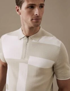 Supima® Cotton Blend Knitted Polo Shirt -Marksandspencer Sale Store SD 03 T30 1130A NB X EC 2