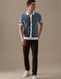 Cotton Modal Knitted Polo Shirt -Marksandspencer Sale Store SD 03 T30 1138A E7 X EC 2