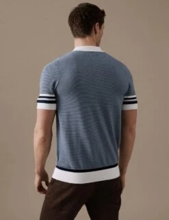 Cotton Modal Knitted Polo Shirt -Marksandspencer Sale Store SD 03 T30 1138A E7 X EC 3
