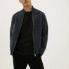 Cotton Blend Ribbed Zip Up Knitted Jacket -Marksandspencer Sale Store SD 03 T30 2070M VP X EC 0