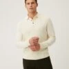 Cotton Rich Textured Knitted Polo Shirt -Marksandspencer Sale Store SD 03 T30 2121M NZ X EC 0