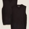 2pk Pure Cotton Sleeveless Jumper -Marksandspencer Sale Store SD 03 T30 2628M Y0 X EC 90