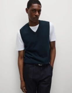 Pure Cotton Sleeveless Jumper -Marksandspencer Sale Store SD 03 T30 2699M F0 X EC 3