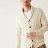 Cotton Blend Ribbed Shawl Collar Cardigan -Marksandspencer Sale Store SD 03 T30 2888M NZ X EC 0