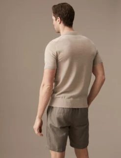 Pure Extra Fine Merino Wool Knitted Polo Shirt 9 Pure Extra Fine Merino Wool Knitted Polo Shirt -Marksandspencer Sale Store SD 03 T30 3007M XH X EC 3