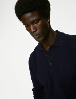 Pure Cashmere Knitted Polo Shirt -Marksandspencer Sale Store SD 03 T30 4104A F0 X EC 1