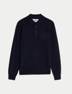 Pure Cashmere Knitted Polo Shirt -Marksandspencer Sale Store SD 03 T30 4104A F0 X EC 90
