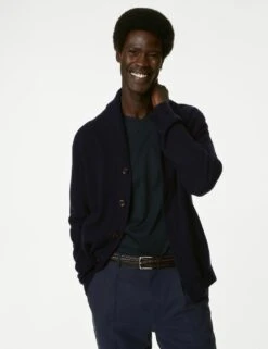 Pure Cashmere Shawl Collar Cardigan