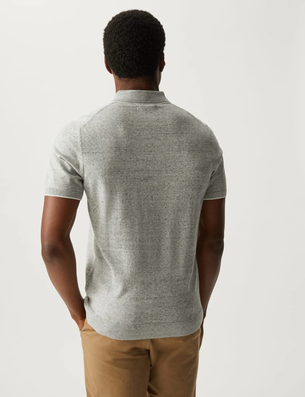 Cotton Rich Short Sleeve Knitted Polo Shirt 5 Cotton Rich Short Sleeve Knitted Polo Shirt - Image 5