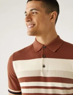 Pure Supima® Cotton Knitted Polo Shirt -Marksandspencer Sale Store SD 03 T30 4260M VA X EC 4
