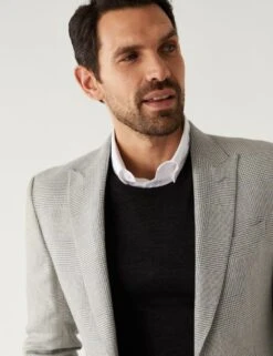 Linen Blend Check Jacket -Marksandspencer Sale Store SD 03 T70 2016E KP X EC 2