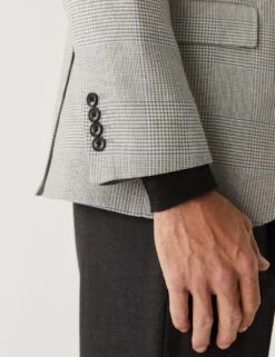 Linen Blend Check Jacket -Marksandspencer Sale Store SD 03 T70 2016E KP X EC 3