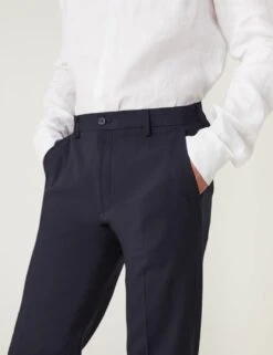 Tailored Fit Flat Front Stretch Trousers -Marksandspencer Sale Store SD 03 T70 4245T F0 X EC 2