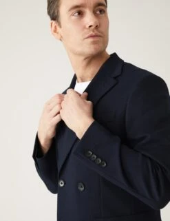 Textured Jersey Double Breasted Jacket -Marksandspencer Sale Store SD 03 T70 4415D F0 X EC 2