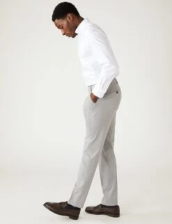 Textured Stretch Trousers