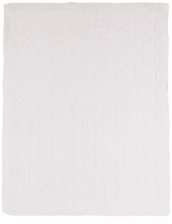 Pure Cotton Cable Knitted Fleece Shawl -Marksandspencer Sale Store SD 03 T92 4758C K4 X EC 93