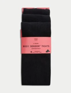 3pk Of Body Sensor™ School Tights (2-16 Yrs)