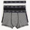 3pk Cotton Rich Striped & Plain Trunks (6-16 Yrs) 41 3pk Cotton Rich Striped & Plain Trunks (6-16 Yrs) -Marksandspencer Sale Store SD 04 T71 2504A Y4 X EC 0