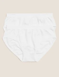2pk Seamfree Bikini Knickers (6-16 Yrs)