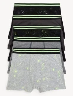 5pk Cotton Rich Paint Splatter Trunks (5-16 Yrs)