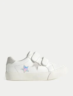 No Brand Kids’ FreshFeet™ Star Riptape Trainers (4 Small - 13 Small)