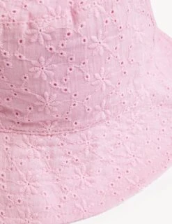 Kids' Pure Cotton Embroidered Sun Hat (1 - 13 Yrs) -Marksandspencer Sale Store SD 04 T72 4018D IN X EC 2