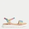 Kids' Rainbow Glitter Sandals (13 Small - 6 Large) 2 Kids' Rainbow Glitter Sandals (13 Small - 6 Large) -Marksandspencer Sale Store SD 04 T72 4460G ZZ X EC 0