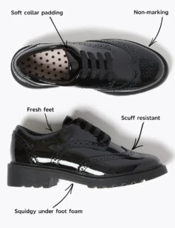 Kids' Leather Brogue School Shoes (13 Small - 7 Large) -Marksandspencer Sale Store SD 04 T72 8762B Y0 X EC 9