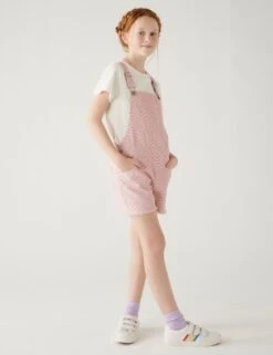 Denim Checkerboard Print Dungarees (6-16 Yrs) -Marksandspencer Sale Store SD 04 T74 1780E A4 X EC 1