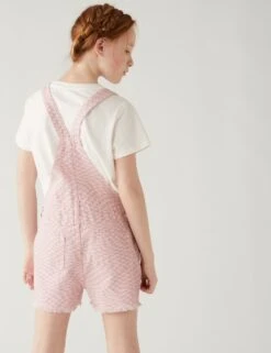 Denim Checkerboard Print Dungarees (6-16 Yrs) -Marksandspencer Sale Store SD 04 T74 1780E A4 X EC 2