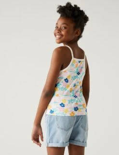3pk Cotton Rich Printed Vests (6-16 Yrs) -Marksandspencer Sale Store SD 04 T74 2088E ZZ X EC 1