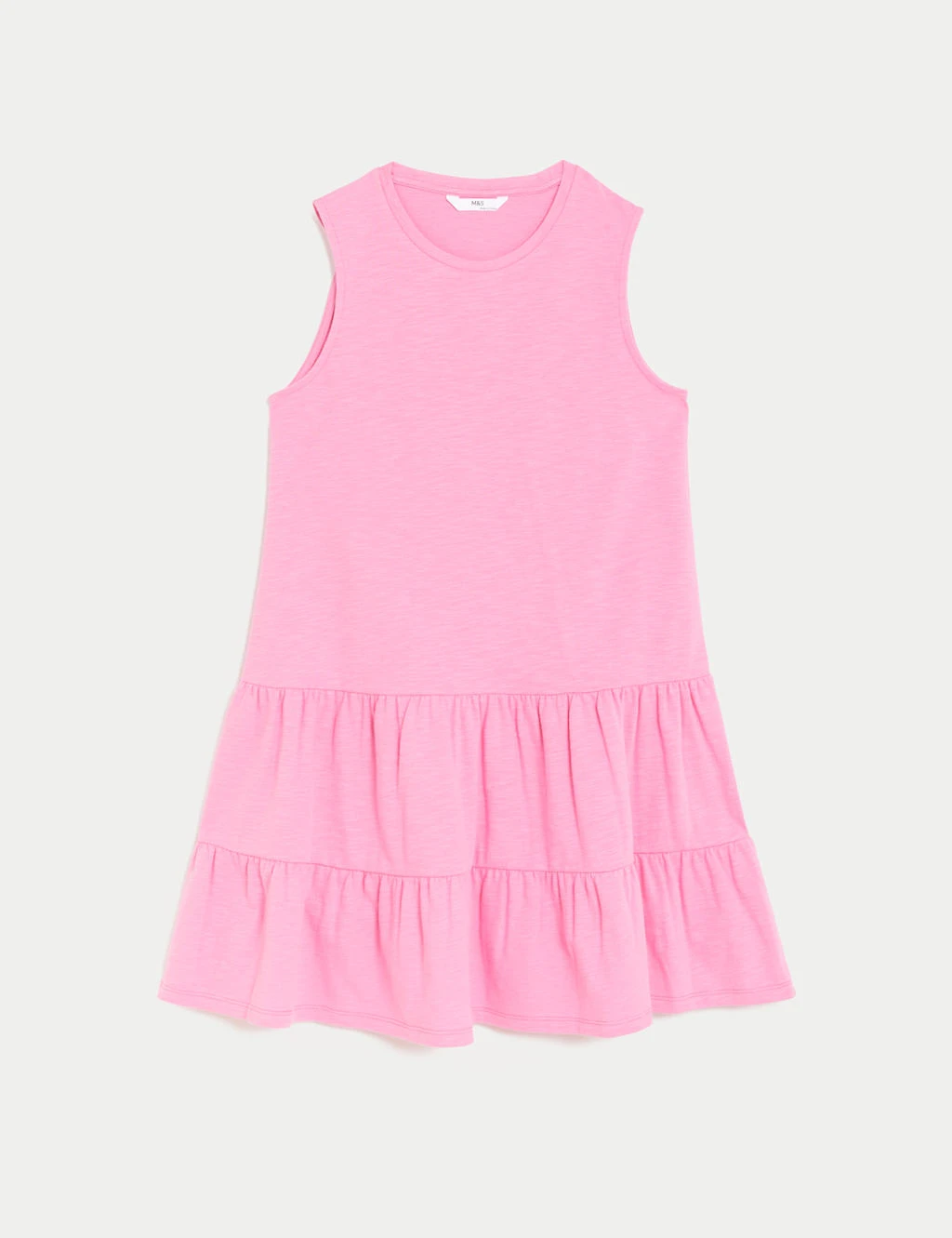 Pure Cotton Tiered Dress (6-16 Yrs) 1 Pure Cotton Tiered Dress (6-16 Yrs)