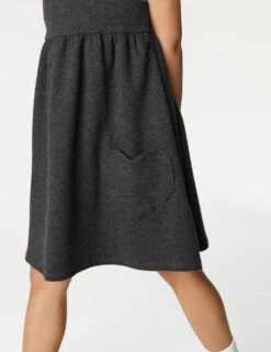 Girls Jersey Heart Pocket School Pinafore (2-12 Yrs) 7 Girls Jersey Heart Pocket School Pinafore (2-12 Yrs) -Marksandspencer Sale Store SD 04 T76 1773 T0 X EC 1