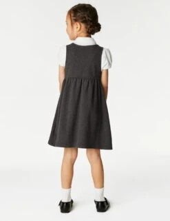 Girls Jersey Heart Pocket School Pinafore (2-12 Yrs) 8 Girls Jersey Heart Pocket School Pinafore (2-12 Yrs) -Marksandspencer Sale Store SD 04 T76 1773 T0 X EC 2