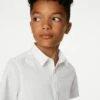 2pk Boys' Skinny Fit Stretch School Shirts (2-18 Yrs) -Marksandspencer Sale Store SD 04 T76 5895 Z0 X EC 0