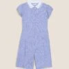 No Brand Girls' Gingham Pleated Zip School Playsuit (2-14 Yrs) -Marksandspencer Sale Store SD 04 T76 6482 O4 X EC 90