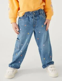 Denim Embroidered Jean (2-8 Yrs) -Marksandspencer Sale Store SD 04 T77 3611D HP X EC 2