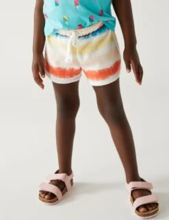 Pure Cotton Tie Dye Shorts (2-8 Yrs) -Marksandspencer Sale Store SD 04 T77 4794B ZZ X EC 2