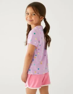Pure Cotton Spotted T-Shirt (2-8 Yrs) -Marksandspencer Sale Store SD 04 T77 4826B G0 X EC 2
