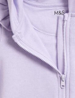 Cotton Rich Zip Hoodie (0-3 Yrs) -Marksandspencer Sale Store SD 04 T78 2027B G0 X EC 2