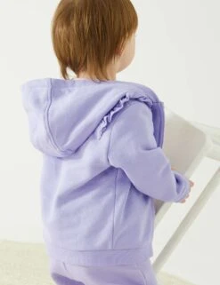 Cotton Rich Zip Hoodie (0-3 Yrs) -Marksandspencer Sale Store SD 04 T78 2027B G0 X EC 6