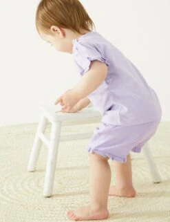 Pure Cotton Frill Shorts (0-3 Yrs) -Marksandspencer Sale Store SD 04 T78 2067B G0 X EC 4