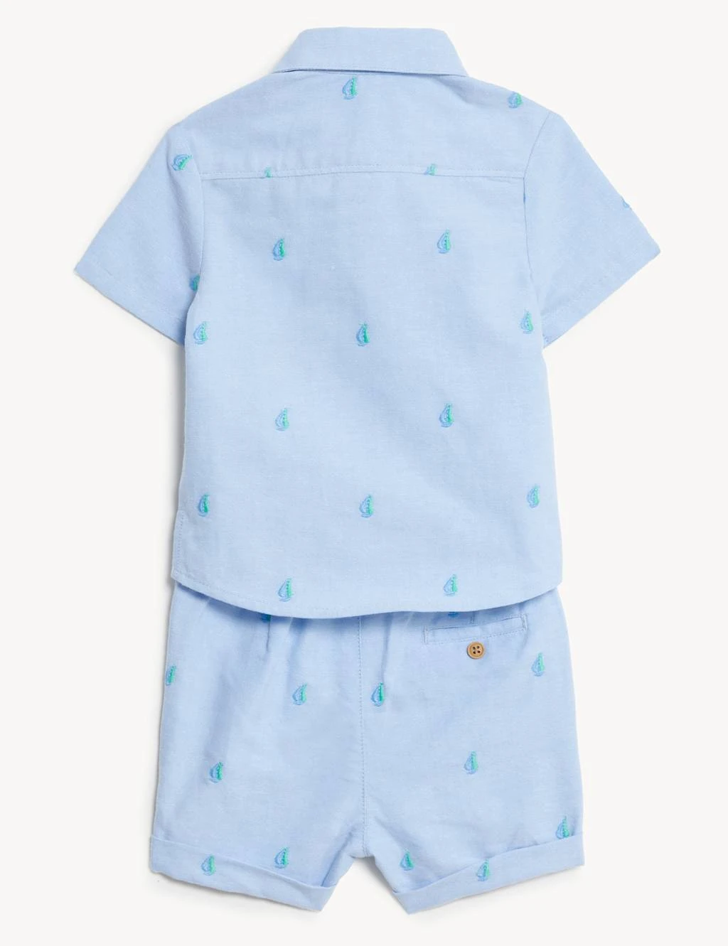 2pc Pure Cotton Boat Outfit (0-3 Yrs) 2 2pc Pure Cotton Boat Outfit (0-3 Yrs) - Image 2